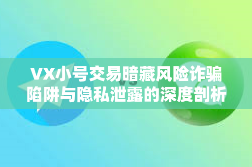 VX小号交易暗藏风险诈骗陷阱与隐私泄露的深度剖析